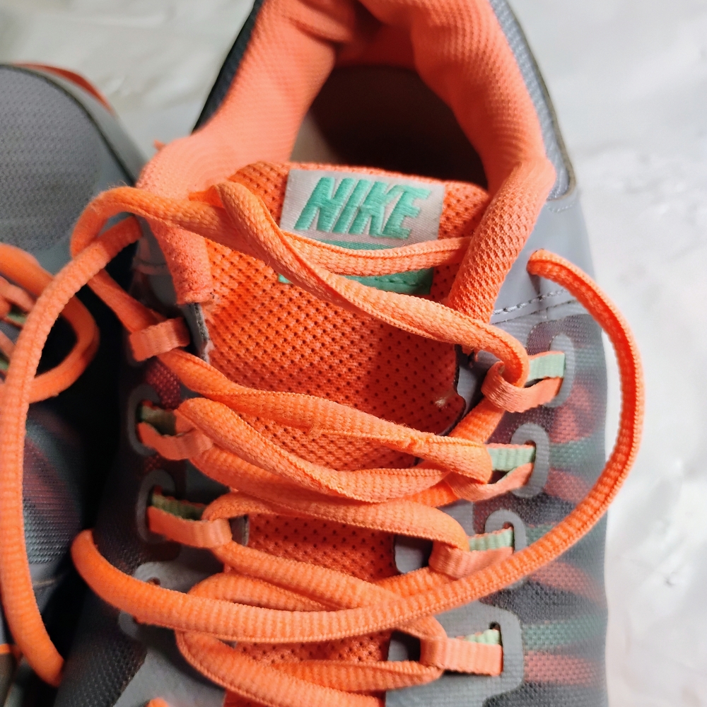 Nike Athletic Shoes Orange and Gray with Breathable Mesh